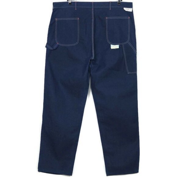 Vintage Sears Perma Prest Straight Carpenter Jeans Union Made 46 X 32‎ - Picture 1 of 12
